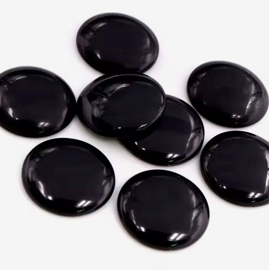 12mm Black "Cat Eye" Reflective Rivoli, Glue on, Resin Gem (Sold in Pair) (Copy) Resin Gems