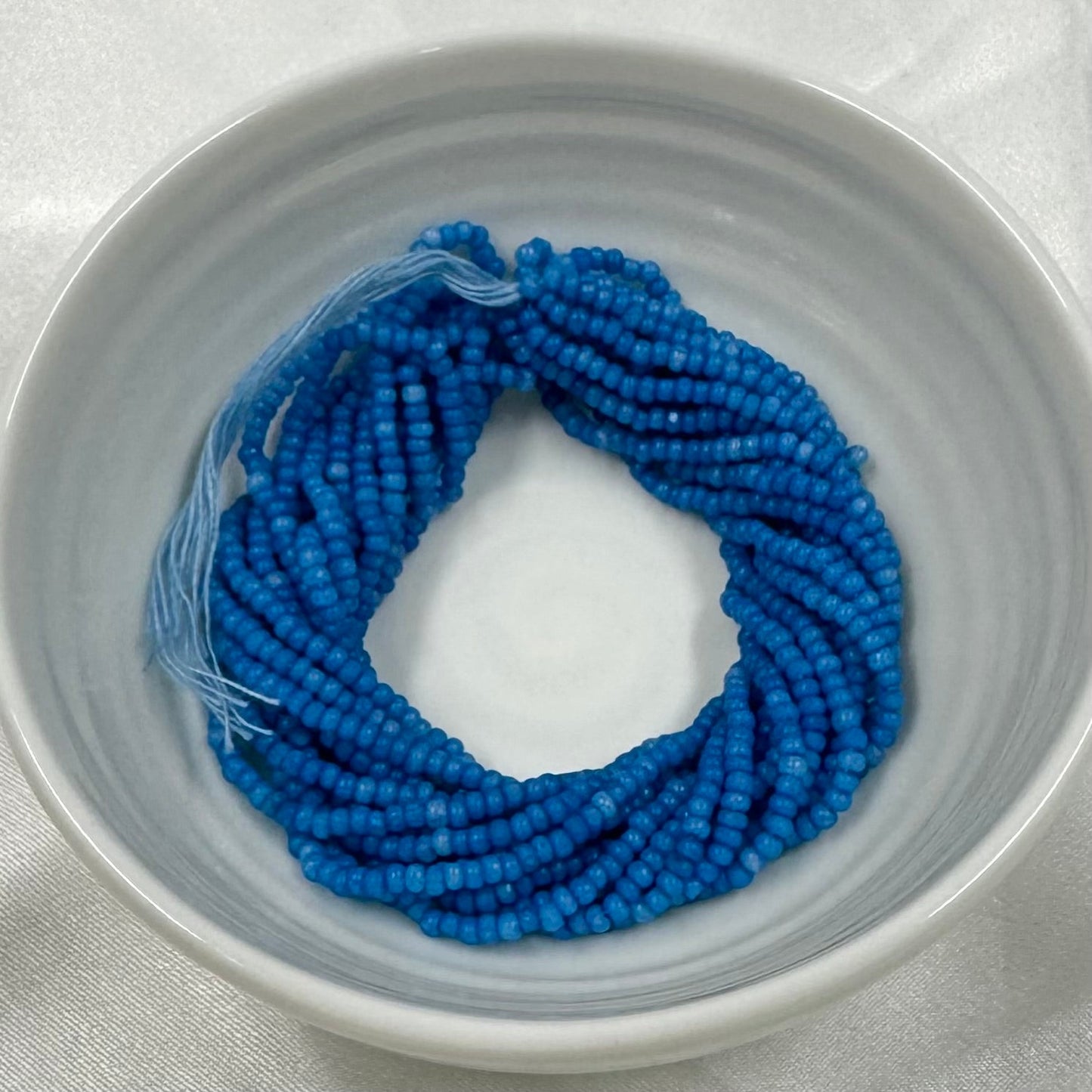 11/0 Charlotte Cut Seed Bead- Opal Caribbean Blue *10g Hank* India Sheen Charlotte Cut Seedbeads