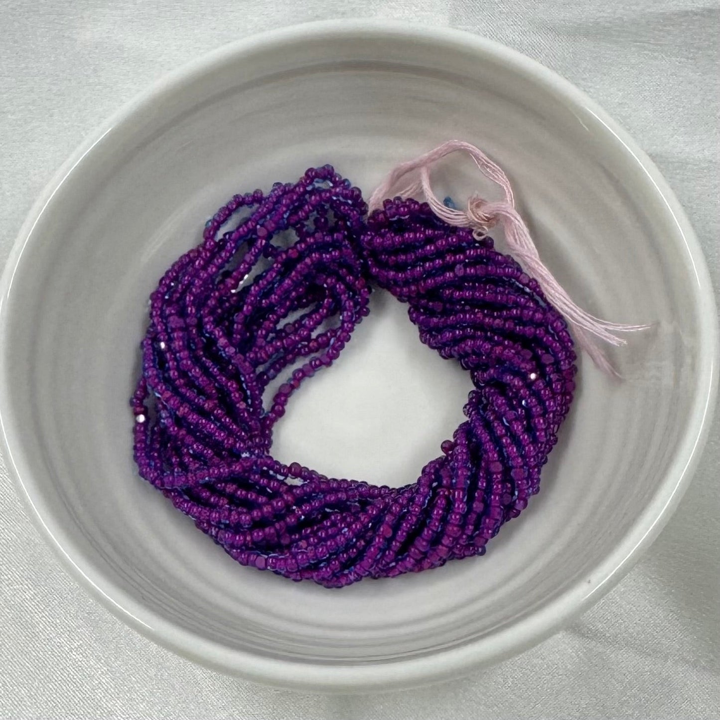 11/0 Charlotte Cut Seed Bead- Colour Lined Aqua Fuchsia Lined  *10g Hank* India Sheen Charlotte Cut Seedbeads