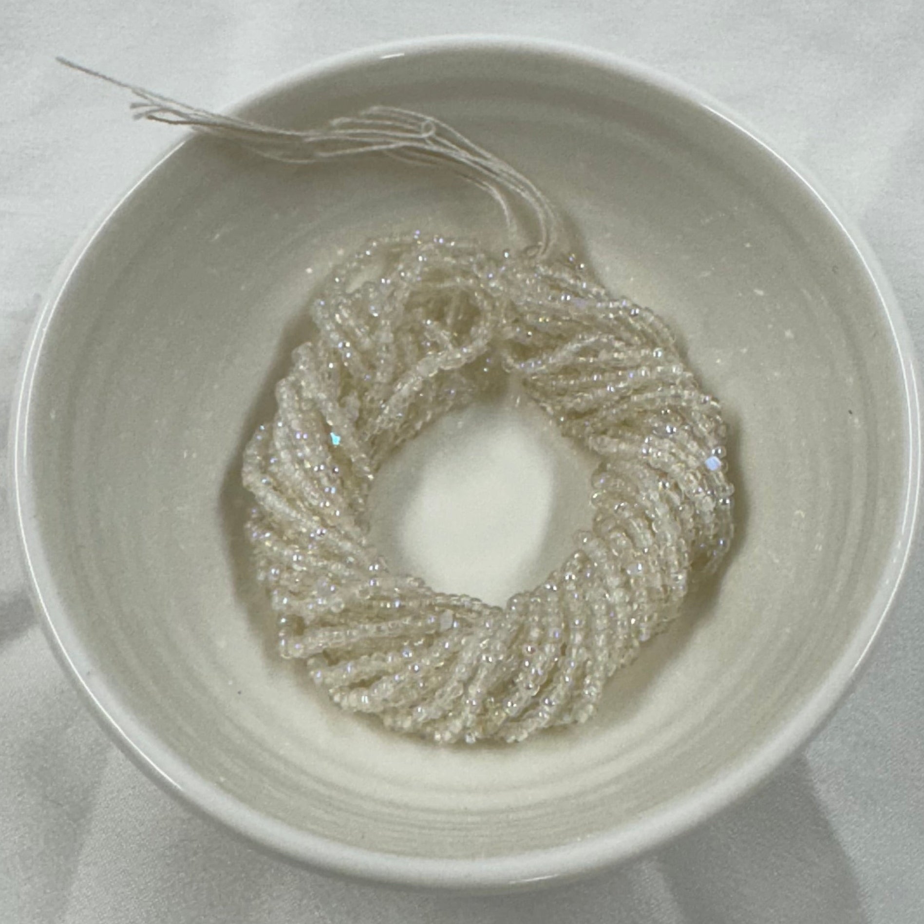 11/0 Charlotte Cut *Premium Seed Bead- "Bubbles" Transparent Crystal Patina Aurore Boreale  (AB) *10g Hank* India Sheen Charlotte Cut Seedbeads