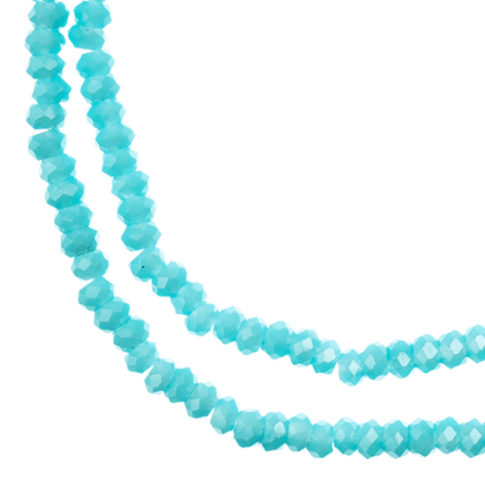 1.5*2.5mm Crystal Lane Rondelle, Opaque Blue Rondelle Beads