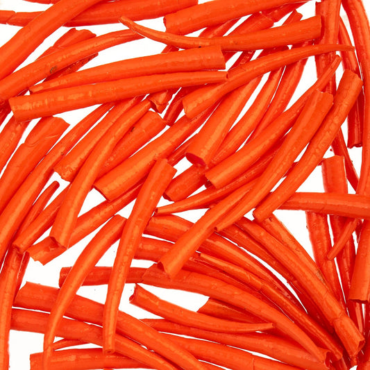 1 to 1.5 Inch Orange Oil Painted/Water Resistant Dentalium Shell Smooth (25g) Dentalium Shell