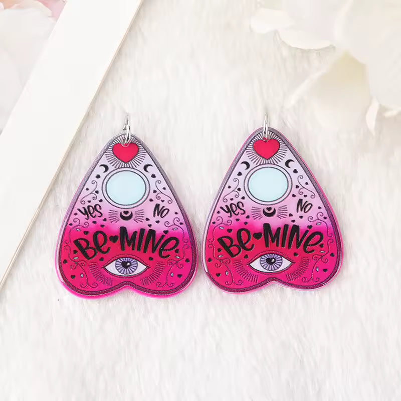 35mm "Yes/No Be Mine" Halloween Shaped, Sew on, Resin Gem (Sold in Pair) Resin Gems