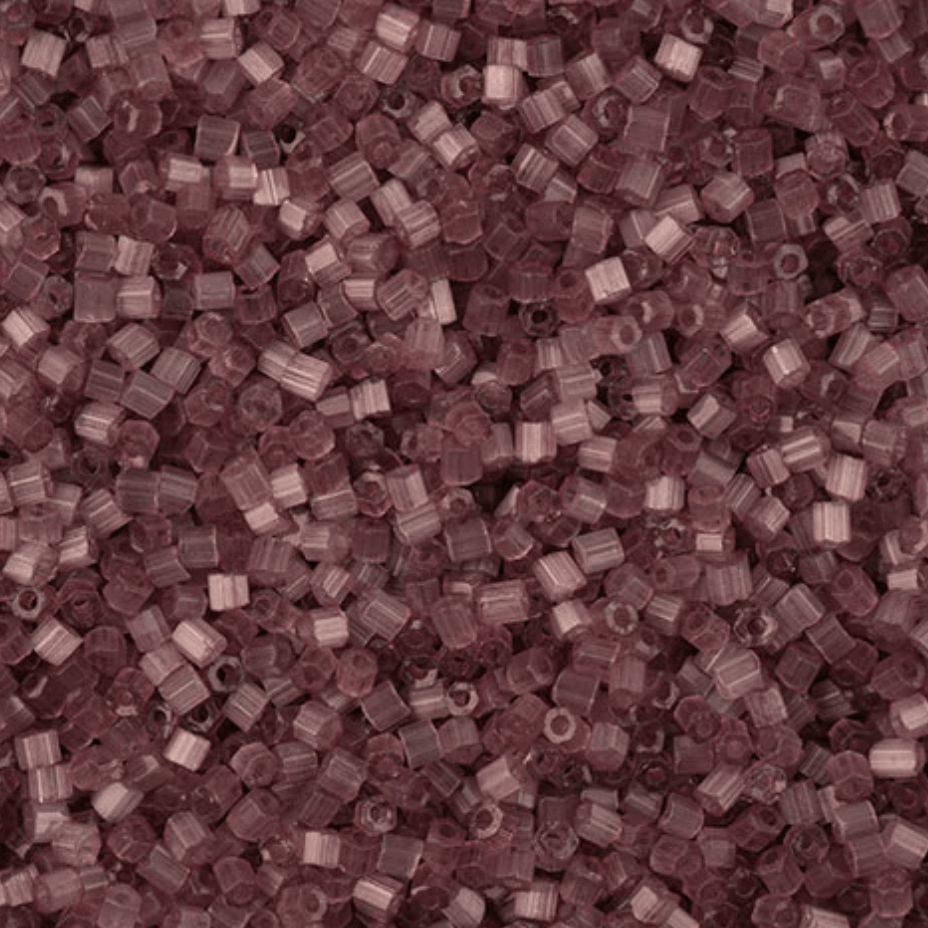 22g 10/0 2-Cut Beads, Plum Purple/Pink Solgel *HANK or 20g* 2-Cut Beads