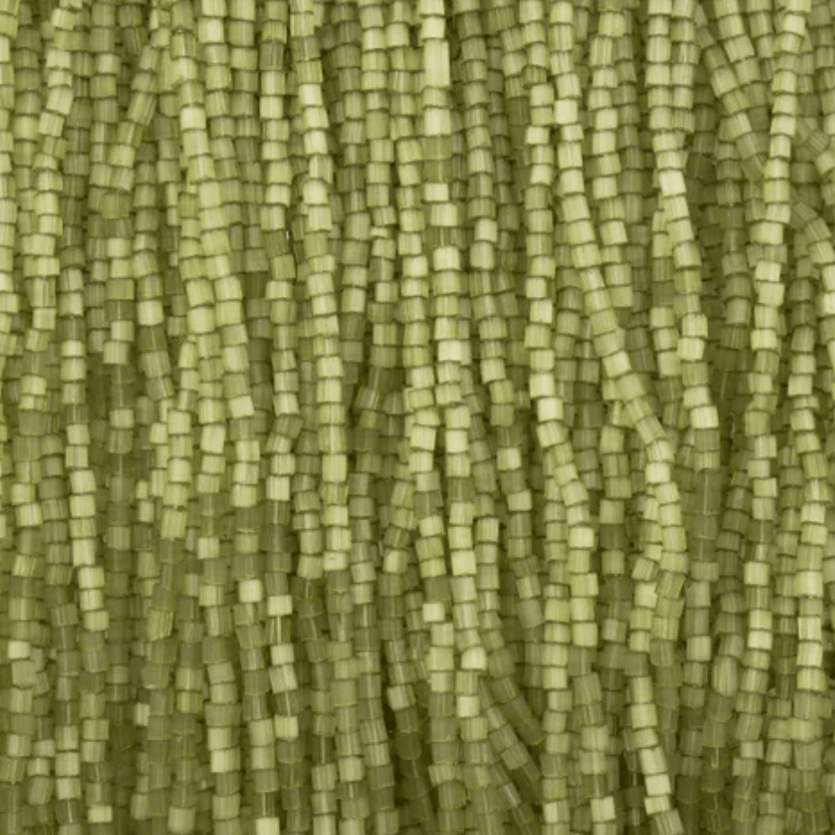 10/0 2-Cut Beads, Satin Avocado Green Solgel *HANK or 20g* 2-Cut Beads