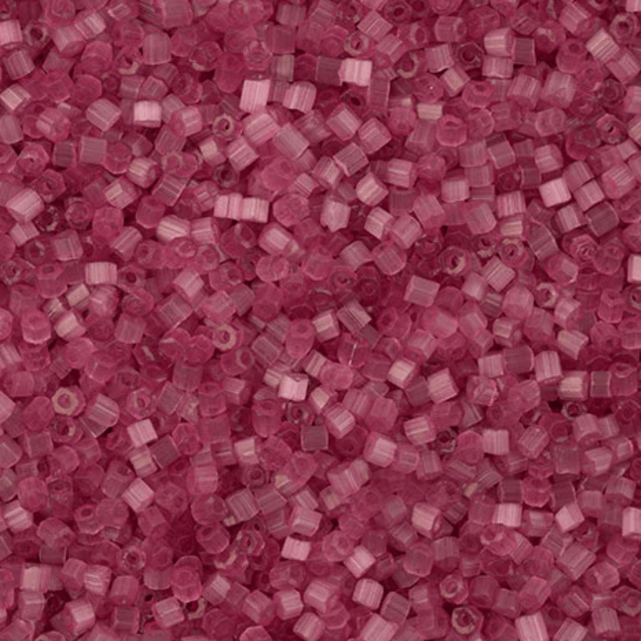 10/0 2-Cut Beads, Satin Bubble Gum Pink Solgel *HANK or 20g* 2-Cut Beads