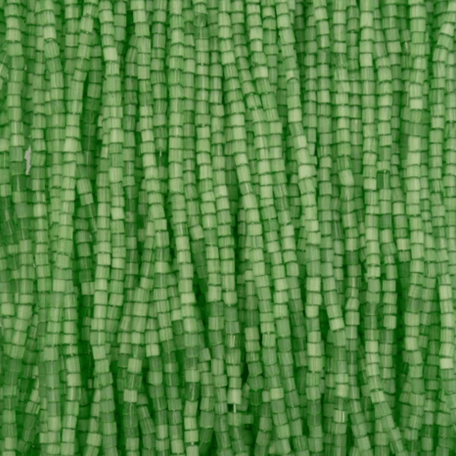 Hank 10/0 2-Cut Beads, Satin Dark Green Solgel *HANK or 20g* 2-Cut Beads