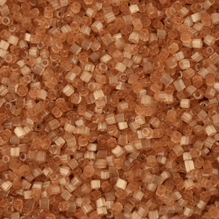 10/0 2-Cut Beads, Satin Light Brown Solgel *HANK or 20g* 2-Cut Beads