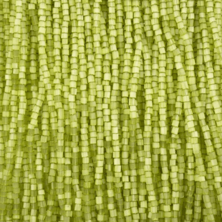 Hank 10/0 2-Cut Beads, Satin Light Green Solgel *HANK or 20g* 2-Cut Beads