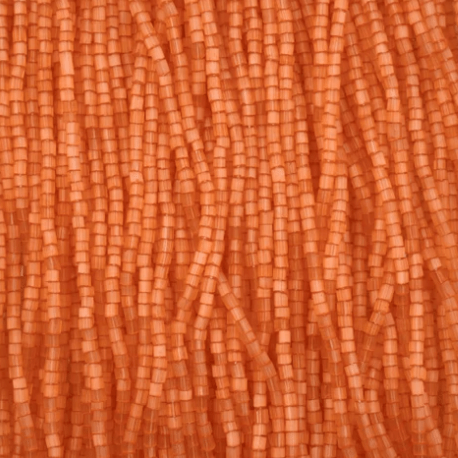 Hank 10/0 2-Cut Beads, Satin Orange  Solgel *HANK or 20g* 2-Cut Beads