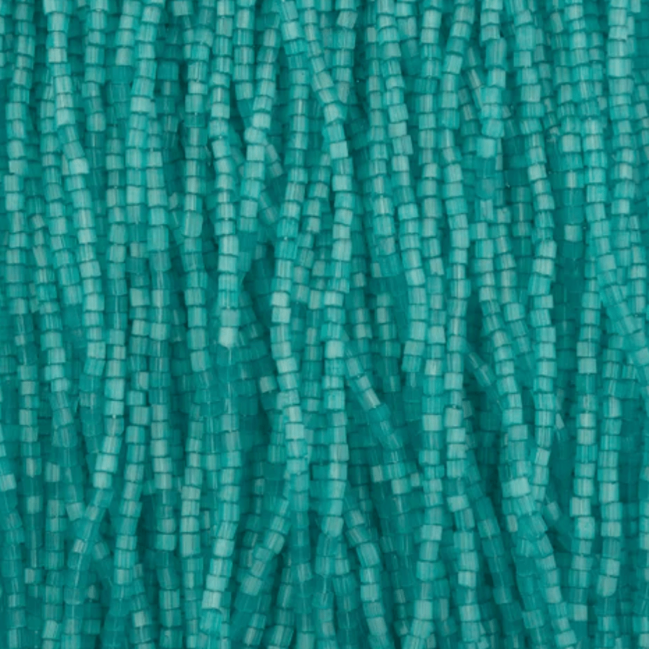 10/0 2-Cut Beads, Satin Turquoise Teal Solgel *HANK or 20g* 2-Cut Beads