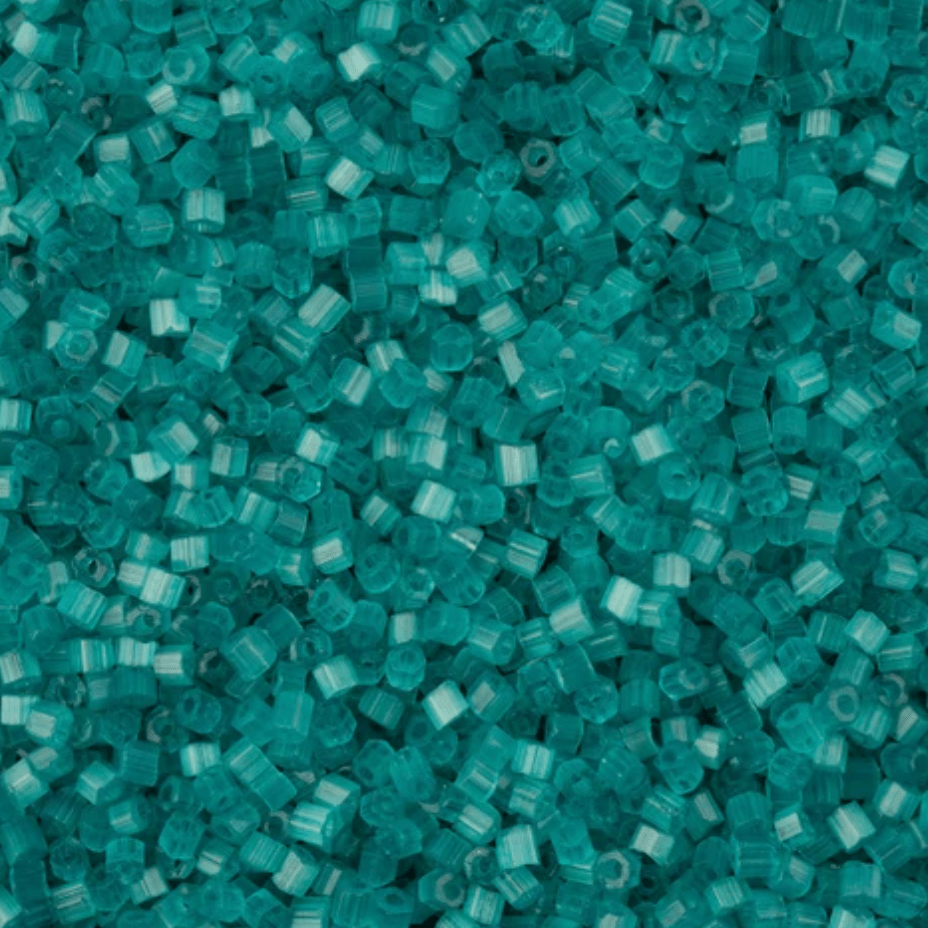 10/0 2-Cut Beads, Satin Turquoise Teal Solgel *HANK or 20g* 2-Cut Beads