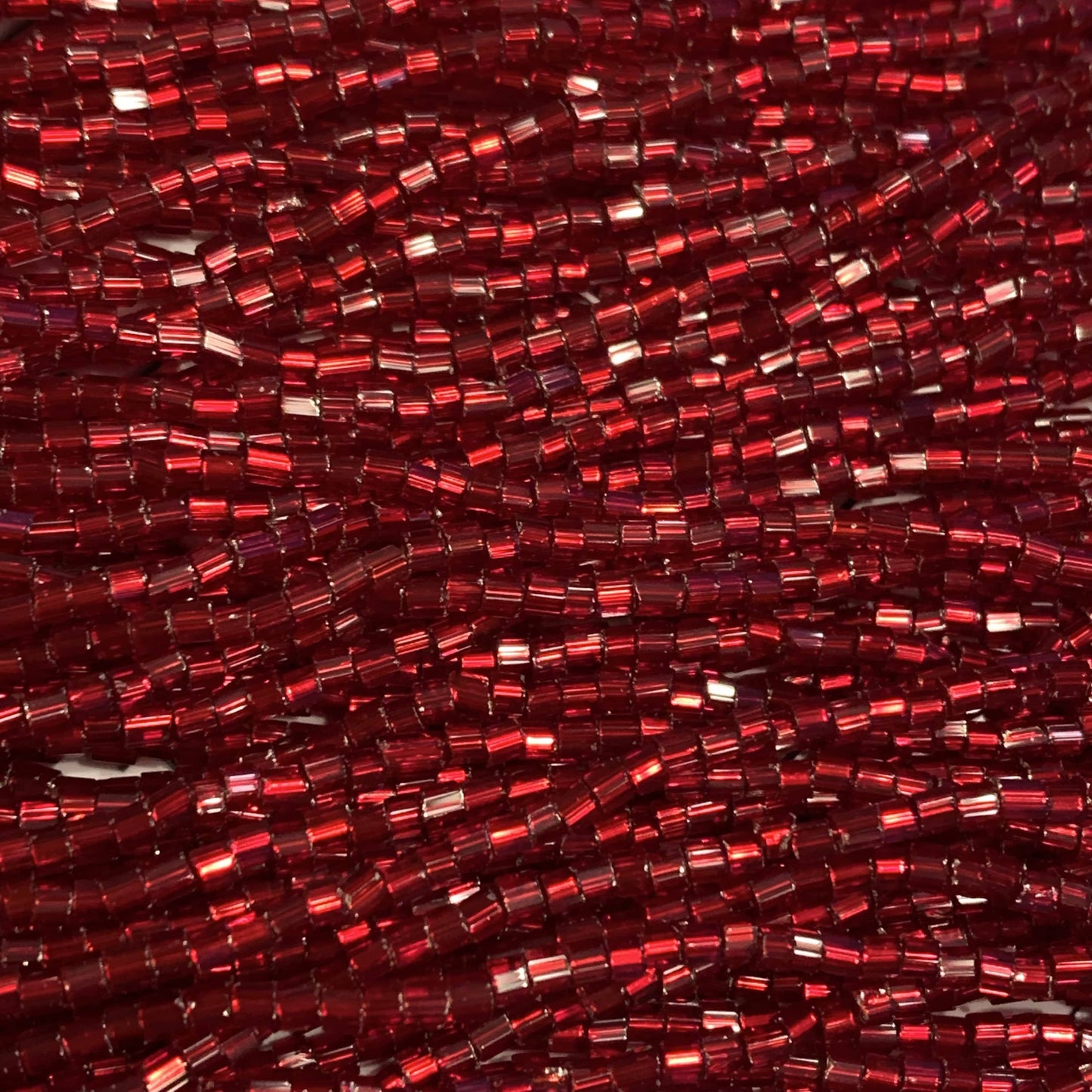 10/0 2-Cut Beads, Silver Lined  Red, *HANK 2-Cut Beads