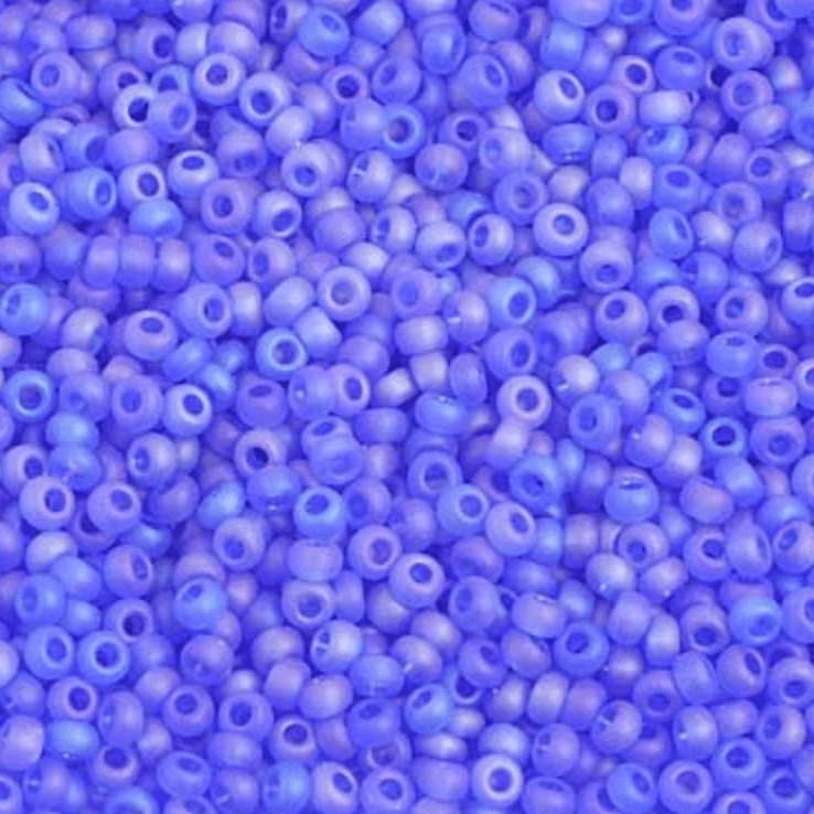 10/0 Blue AB Matte Transparent Preciosa Seed Bead 22g 10/0 Preciosa Seed Beads