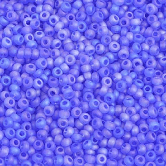 10/0 Blue AB Matte Transparent Preciosa Seed Bead 22g 10/0 Preciosa Seed Beads