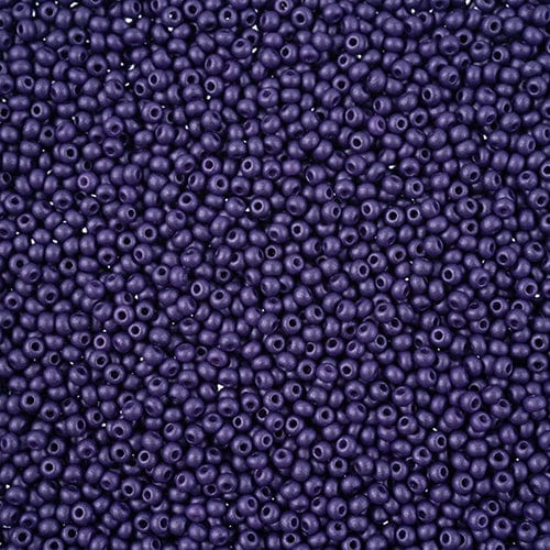 10/0 Chalk Dark Violet Permalux Dyed Preciosa Seed Beads 22g VIAL 10/0 Preciosa Seed Beads