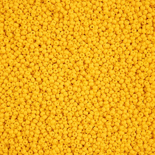 10/0 Chalk Dark Yellow MATTE Permalux Dyed Preciosa Seed Beads 22g VIAL 10/0 Preciosa Seed Beads