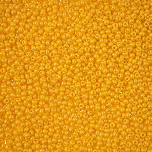 10/0 Chalk Dark Yellow Permalux Dyed Preciosa Seed Beads 22g VIAL 10/0 Preciosa Seed Beads