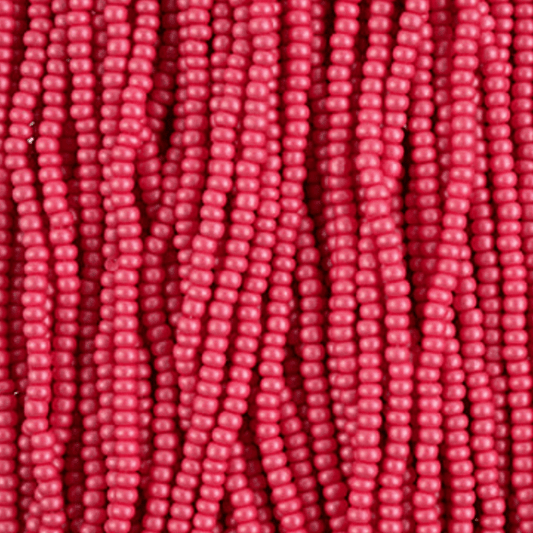 10/0 Chalk Fuchsia Dyed Permalux Opaque Preciosa Seed Beads *STRUNG Hank 10/0 Preciosa Seed Beads