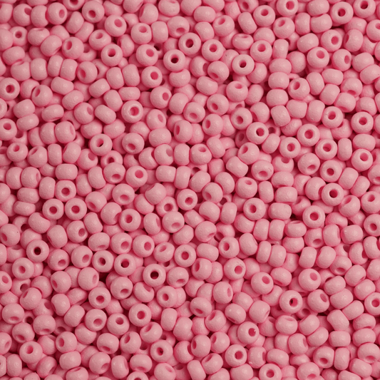 10/0 Chalk Light Pink Dyed MATTE Permalux Opaque Preciosa Seed Beads 10/0 Preciosa Seed Beads