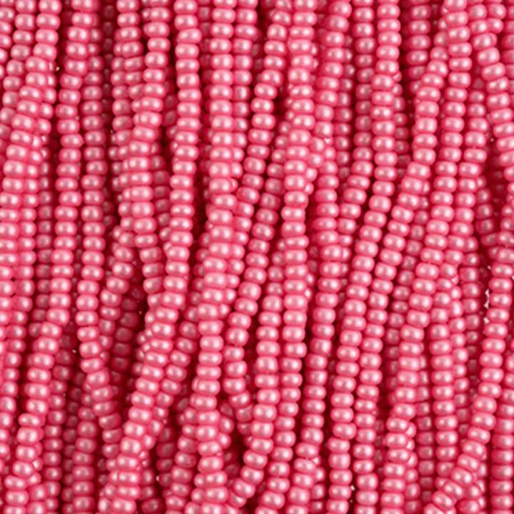 10/0 Chalk Light Pink Dyed Permalux Opaque Preciosa Seed Beads *STRUNG Hank 10/0 Preciosa Seed Beads