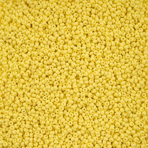 10/0 Chalk Light Yellow MATTE Permalux Dyed Preciosa Seed Beads 22g VIAL 10/0 Preciosa Seed Beads