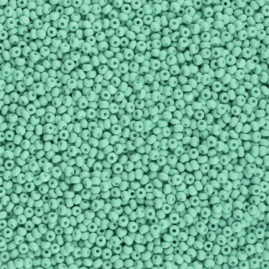 10/0 Chalk Mint MATTE Dyed Permalux Opaque Preciosa Seed Beads *22g 10/0 Preciosa Seed Beads