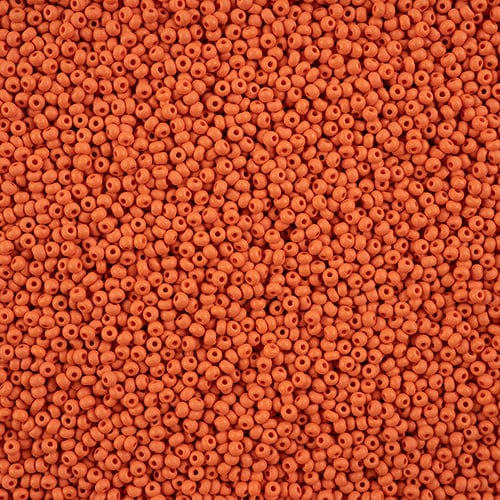 10/0 Chalk Orange MATTE Permalux Dyed Preciosa Seed Beads 22g VIAL 10/0 Preciosa Seed Beads
