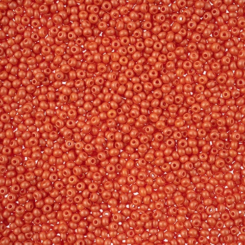 10/0 Chalk Orange Permalux Dyed Preciosa Seed Beads 22g VIAL 10/0 Preciosa Seed Beads
