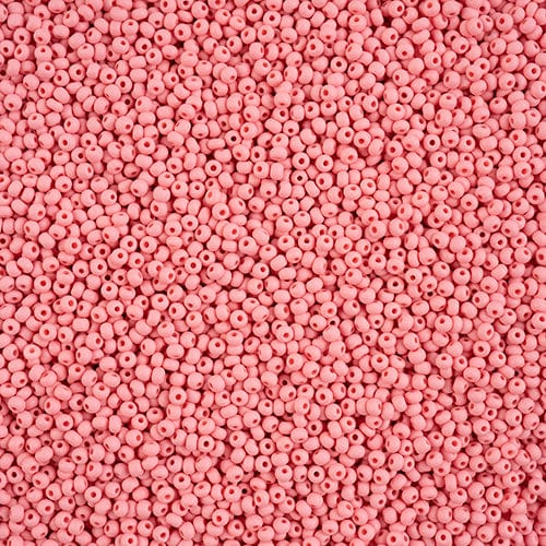10/0 Chalk Pink MATTE Permalux Dyed Preciosa Seed Beads 22g VIAL 10/0 Preciosa Seed Beads
