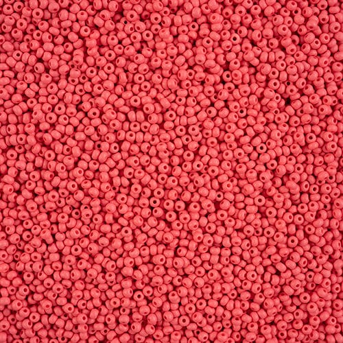 10/0 Chalk Red MATTE Permalux Dyed Preciosa Seed Beads 22g VIAL 10/0 Preciosa Seed Beads