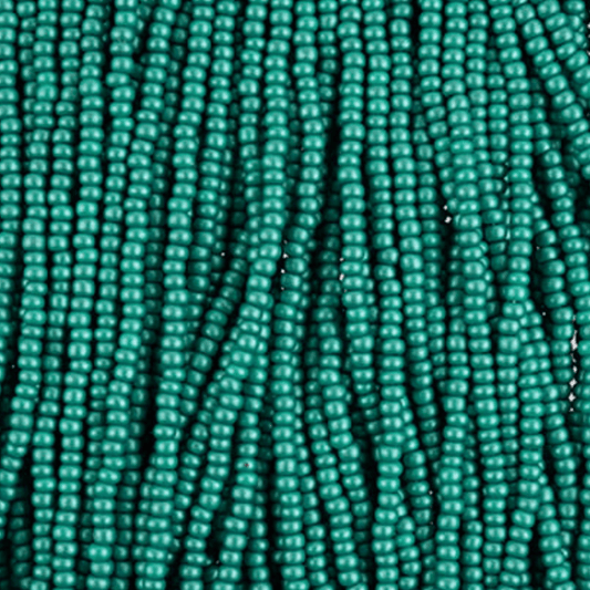 10/0 Chalk Sea Green  Dyed Permalux Opaque Preciosa Seed Beads *STRUNG Hank 10/0 Preciosa Seed Beads