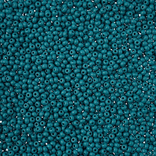 10/0 Chalk TEAL Permalux Dyed Preciosa Seed Beads 22g VIAL 10/0 Preciosa Seed Beads