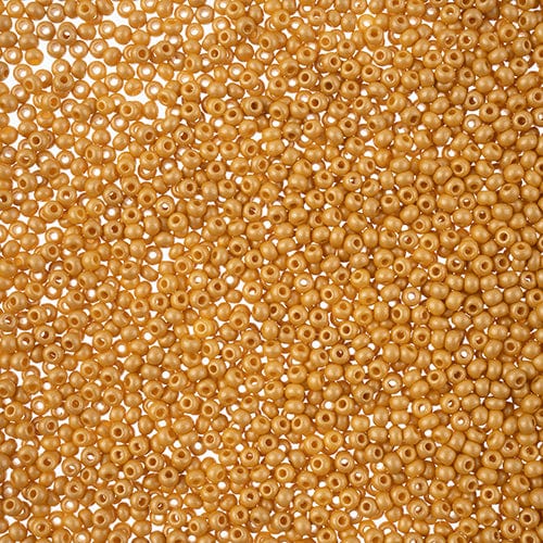 10/0 Chalk Yellow-Brown Permalux Dyed Preciosa Seed Beads 22g VIAL 10/0 Preciosa Seed Beads