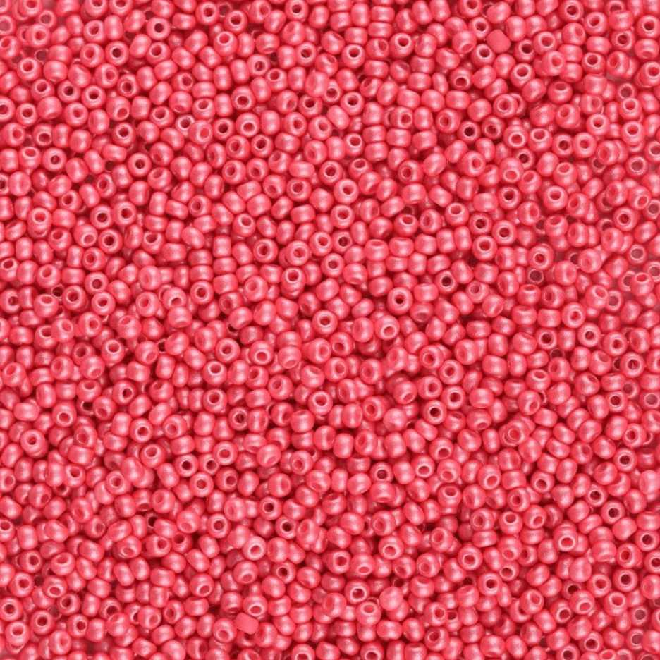 10/0 Fuchsia Pink *Pearl* Permalux Opaque Preciosa Seed Beads 22g 10/0 Preciosa Seed Beads