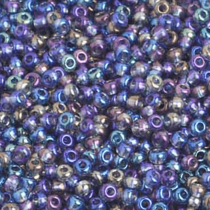 10/0 Grey AB Rainbow Transparent, Preciosa Seed Beads *Rare* 10/0 Preciosa Seed Beads