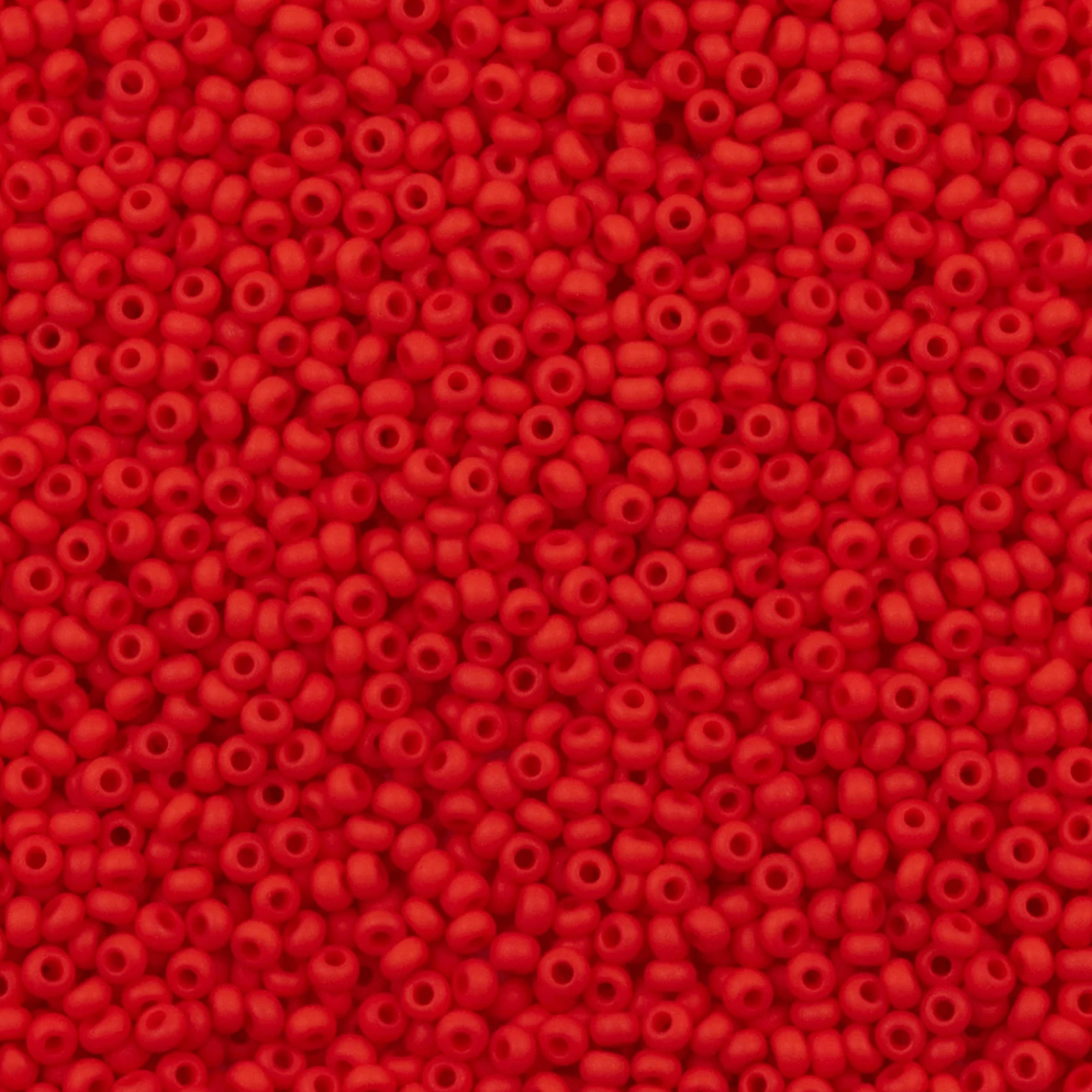 10/0 Light Red Matte Opaque, Preciosa Seed Beads *NEW 2023* 10/0 Preciosa Seed Beads