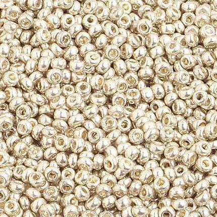10/0 Light Silver Metallic, Preciosa Seed Beads 10/0 Preciosa Seed Beads