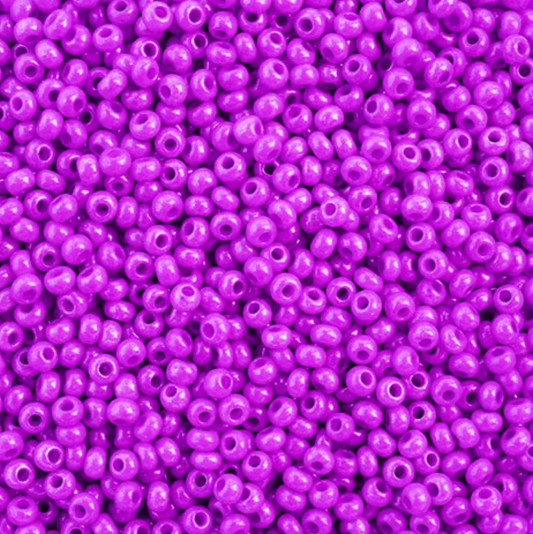 22g 10/0 Lilac Dyed Opaque, Preciosa Seed Beads 10/0 Preciosa Seed Beads
