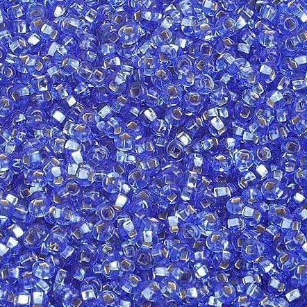 10/0 Medium Blue Dyed Silver Lined, Preciosa Seed beads 10/0 Preciosa Seed Beads