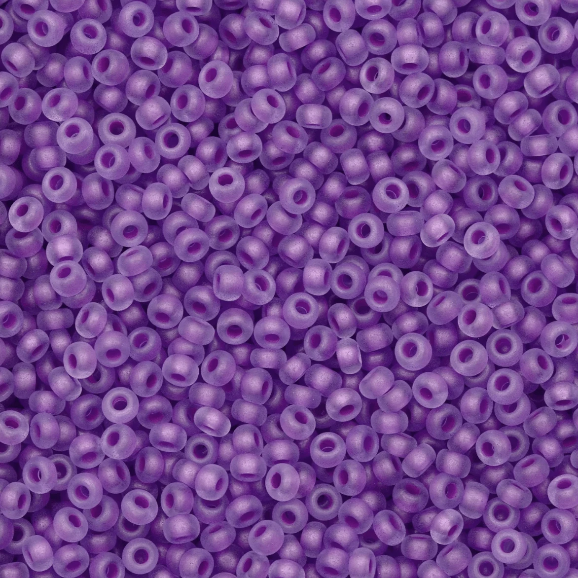 10/0 Neon Purple Frosted Matte Crystal Colour Lined, Preciosa Seed Beads (22g) 10/0 Preciosa Seed Beads