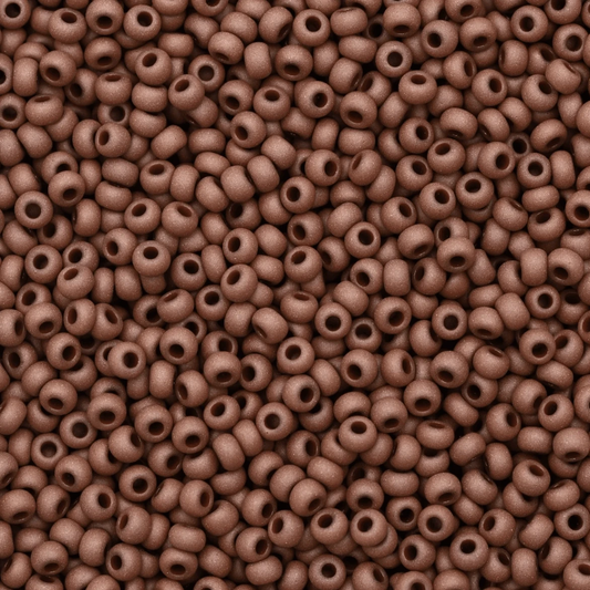 10/0 Opaque Brown Matte, Preciosa Seed Beads (22g) 10/0 Preciosa Seed Beads
