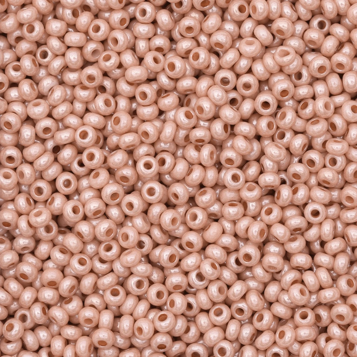 10/0 Opaque Luster Light Rose Terra Dusty Rose, Preciosa Seed Beads (22g) 10/0 Preciosa Seed Beads