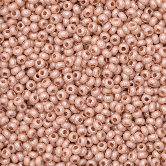 10/0 Opaque Luster Light Rose Terra Dusty Rose, Preciosa Seed Beads (22g) 10/0 Preciosa Seed Beads