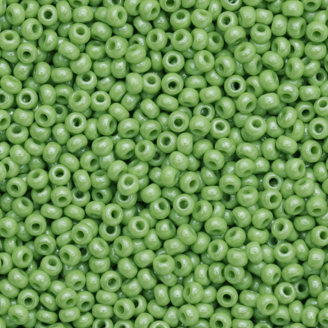 10/0 Pale Green Luster Opaque, Preciosa Seed Beads 10/0 Preciosa Seed Beads