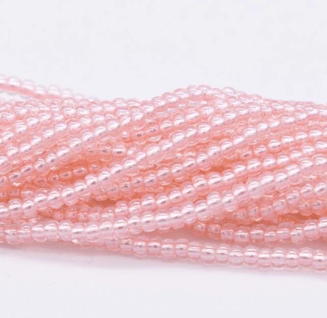 10/0 Petal Pink Pearl Luster Silver Lined Preciosa Seed Beads *Hank 10/0 Preciosa Seed Beads