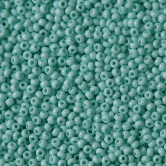 10/0 Robin Blue -Green Chalk Solgel Opaque, Preciosa Seed Bead 11/0 Preciosa Seed Beads