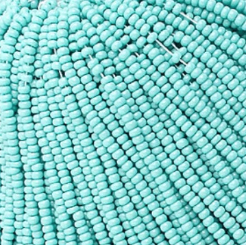 10/0 Turquoise Green Opaque, Preciosa Seed Beads *HANK 10/0 Preciosa Seed Beads