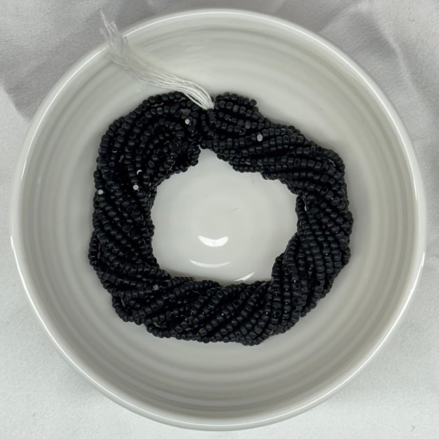 11/0 Charlotte Cut *Premium Seed Bead- Opaque Black MATTE  *10g Hank* India Sheen Charlotte Cut Seedbeads