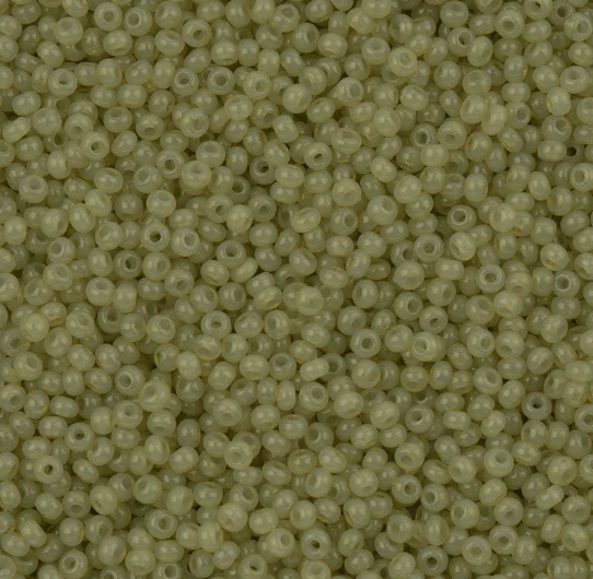 11/0 Alabaster Avocado Green Solgel, Preciosa Seed Beads 22g 11/0 Preciosa Seed Beads